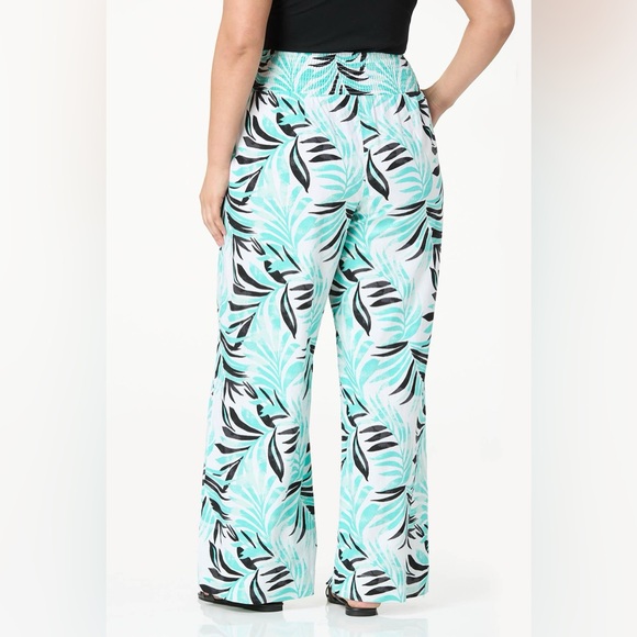 Cato | PLUS SIZE TROPICAL LEAF LINEN PANTS Size 26/28 - Picture 1 of 1